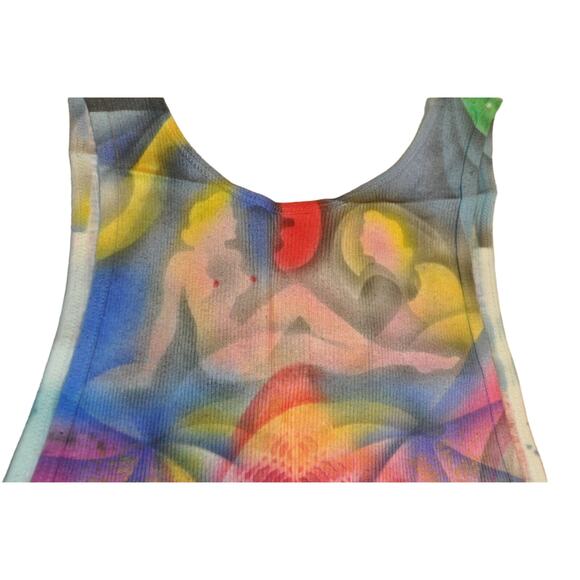 The Beatles 1990's Tie Dye Style Tank Top Shirt Rare - The Beatles Shirt Size 14 - Picture 4 of 10